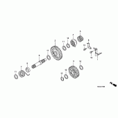 Схема узла: Привод кикстартера для Honda CRF250 CRF250X