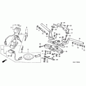 Схема узла: Верхняя траверса и Клипон руля для Honda CB1100 CB1100SF X11