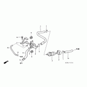 Схема узла: Система вентиляция картера для Honda CBR125