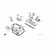 Схема вузла: Клапанна кришка для Honda XRV750 Africa Twin