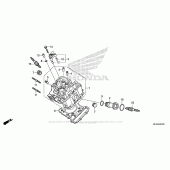 Схема вузла: Передня головка циліндра для Honda VT1300 Fury