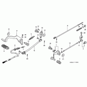 Схема вузла: Педаль (Лапка) для Honda VT750 Shadow ACE