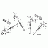 Схема вузла: Шток & Клапан для Honda XL125 Varadero