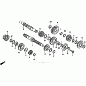 Схема узла: Трансмиссия для Honda CR250