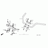 Схема вузла: Верхня траверса & Кліпон керма для Honda GL1500 Valkyrie