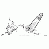 Схема вузла: Заднє крило для Honda NC700