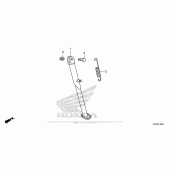 Схема вузла: Бічна підніжка для Honda CRF230 CRF230F