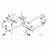 Схема вузла: Педаль (Лапка) для Honda VT750 Shadow Aero