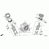 Схема вузла: Колінчастий вал & Поршень для Honda VT1300 Sabre