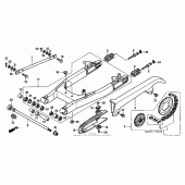 Схема вузла: Задній важіль (Маятник) для Honda VT750 Shadow Deluxe