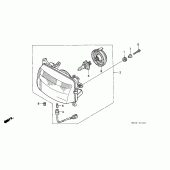 Схема вузла: Фара для Honda NX650 Dominator