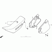 Схема узла: Сиденье 92-94 для Honda CR250