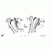 Схема вузла: Ланцюг ГРМ і Натяжитель і Успокоитель для Honda VT750 Shadow Deluxe