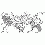 Схема вузла: Радіатор для Honda XL1000V Varadero