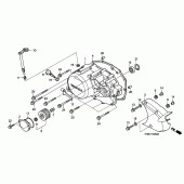 Схема вузла: Права кришка картера для Honda VT125 Shadow