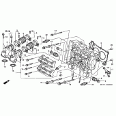 Схема узла: Головка цилиндра (`02) для Honda FSC600 Silver Wing