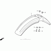 Схема узла: Переднее крыло для Honda XR600