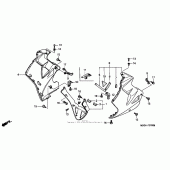 Схема вузла: Нижній обтічник для Honda VFR800 Interceptor