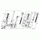 Схема узла: Передняя вилка (2) для Honda ST1100 Pan-European