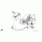 Схема вузла: Акумулятор для Honda VFR800 Interceptor