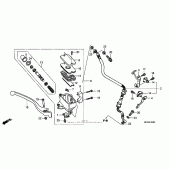 Схема вузла: Передній гальмівний циліндр для Honda VTX1300