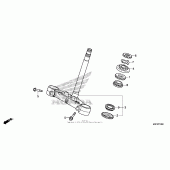 Схема вузла: Рульова траверса для Honda CTX700