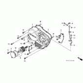 Схема вузла: Права кришка картера для Honda NX650 Dominator