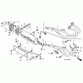 Схема узла: Выхлопная система для Honda FJS600 Silver Wing