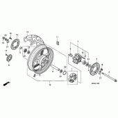 Схема вузла: Заднє колесо для Honda CBF600