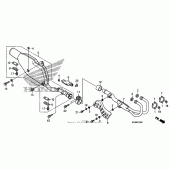 Схема вузла: Вихлопна система для Honda XR650