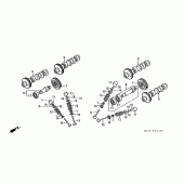 Схема узла: Распредвал и Клапан для Honda ST1100 Pan-European