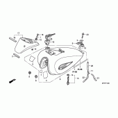 Схема узла: Топливный бак для Honda VT750 Shadow Spirit