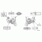 Схема узла: Информационные наклейки для Honda CBF1000