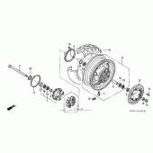 Схема узла: Заднее колесо для Honda ST1300 Pan-European