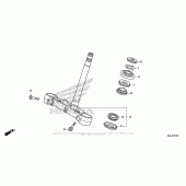 Схема вузла: Рульова траверса для Honda NC700