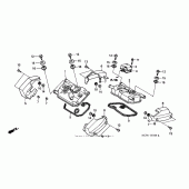 Схема узла: Клапанная крышка для Honda VT750 Shadow Spirit