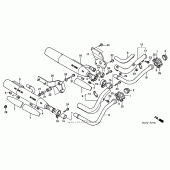 Схема узла: Выхлопная система для Honda VT750 Shadow Spirit