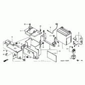 Схема вузла: Акумулятор для Honda VT750 Shadow Deluxe
