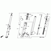 Схема вузла: Вилка передньої осі для Honda VFR800 Interceptor