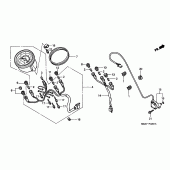 Схема вузла: Панель приладів для Honda VT750 Shadow ACE