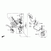 Схема вузла: Перед. гальмівний циліндр (abs) для Honda VFR800 Interceptor