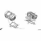 Схема вузла: Циліндр для Honda VT750 Shadow Aero