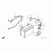 Схема вузла: Акумулятор для Honda NX650 Dominator
