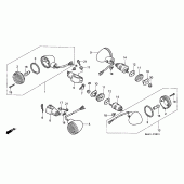 Схема вузла: Поворотники (VT1100CV / CW / C2) для Honda VT1100 Shadow ACE