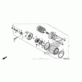 Схема вузла: Стартер електричний для Honda VT1300 Fury
