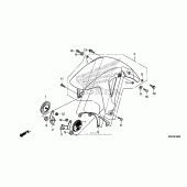 Схема узла: Переднее крыло для Honda NC700