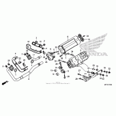 Схема вузла: Вихлопна система для Honda VT1300 Stateline