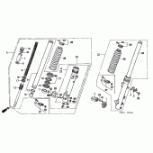 Схема вузла: Вилка передньої осі для Honda XL600 Transalp