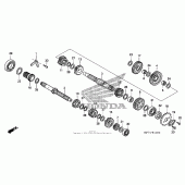 Схема вузла: Transmission (1) для Honda CRF150 CRF150F