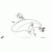 Схема вузла: Переднє крило для Honda VFR800 Interceptor